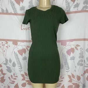 Forever21 Pine Green dress Size Large Open Back